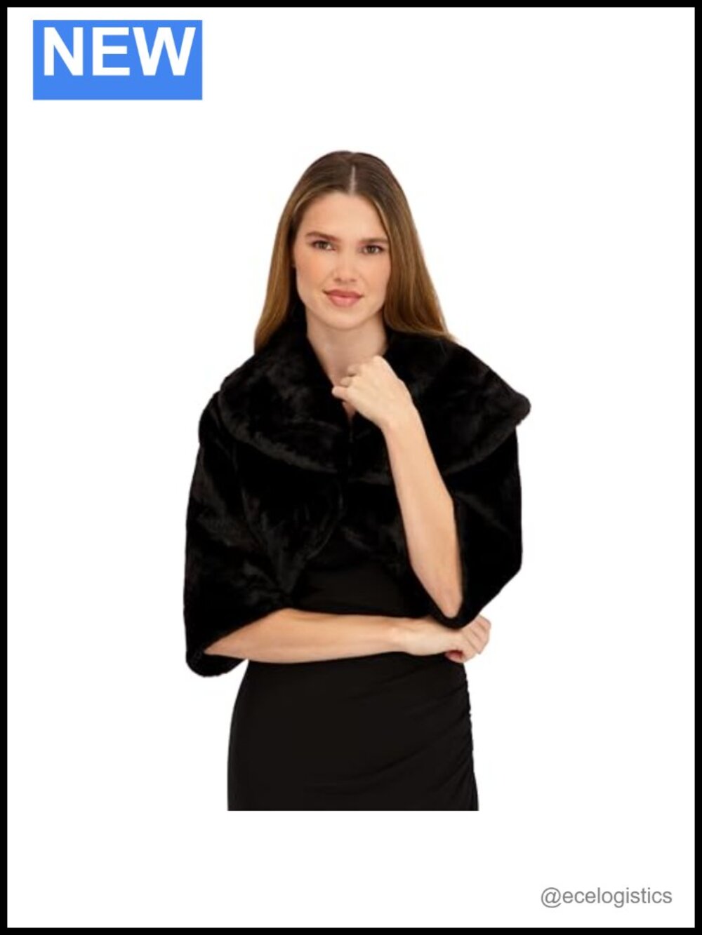 Faux Fur Cropped Shrug Jacket Formal Evening Wrap